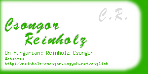 csongor reinholz business card